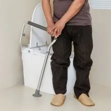 VEVOR Toilet Safety Rail, Bathroom Toilet Seat Frame, Adjustable Width & Height Fit Most Toilets, Supports 300lbs, Toilet Handles Grab Bars with Padded Armrests for Handicap, Disabled, Seniors