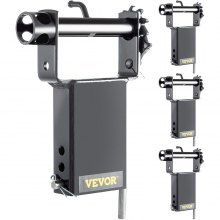 VEVOR 5400lb 3 Pin Stake Pocket, 4 Pack Heavy Duty Trailer Winches w/ 5400 lbs Secure Working Capacity & 5 Holes for Height Adjustment, Removable Tie Down Utility for Flatbed Cargo Trucks, Black