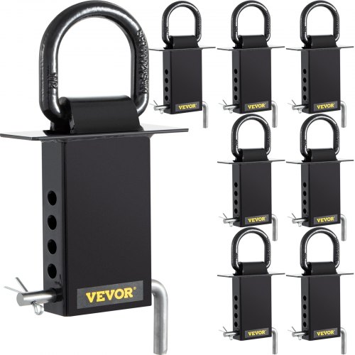 VEVOR 8 Pack Trailer Winches 5400lb 5 Pin Holes for Height Adjustment Stake Pocket, Black
