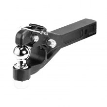 Pintle Hitch 2 inches Receiver Hook for 2.5 to 3 inches Lunette Ring 16000 lbs