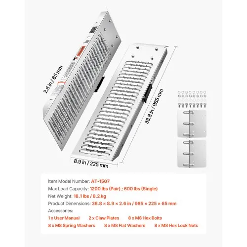 Terasest pealesõiduteed 985 x 225 mm, 544 kg, 2 tk — pilt 7