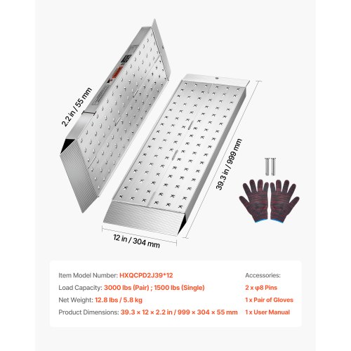 Alumiiniumist pealesõiduteed 999 x 304 mm, 1,36 t, 2 tk — pilt 7