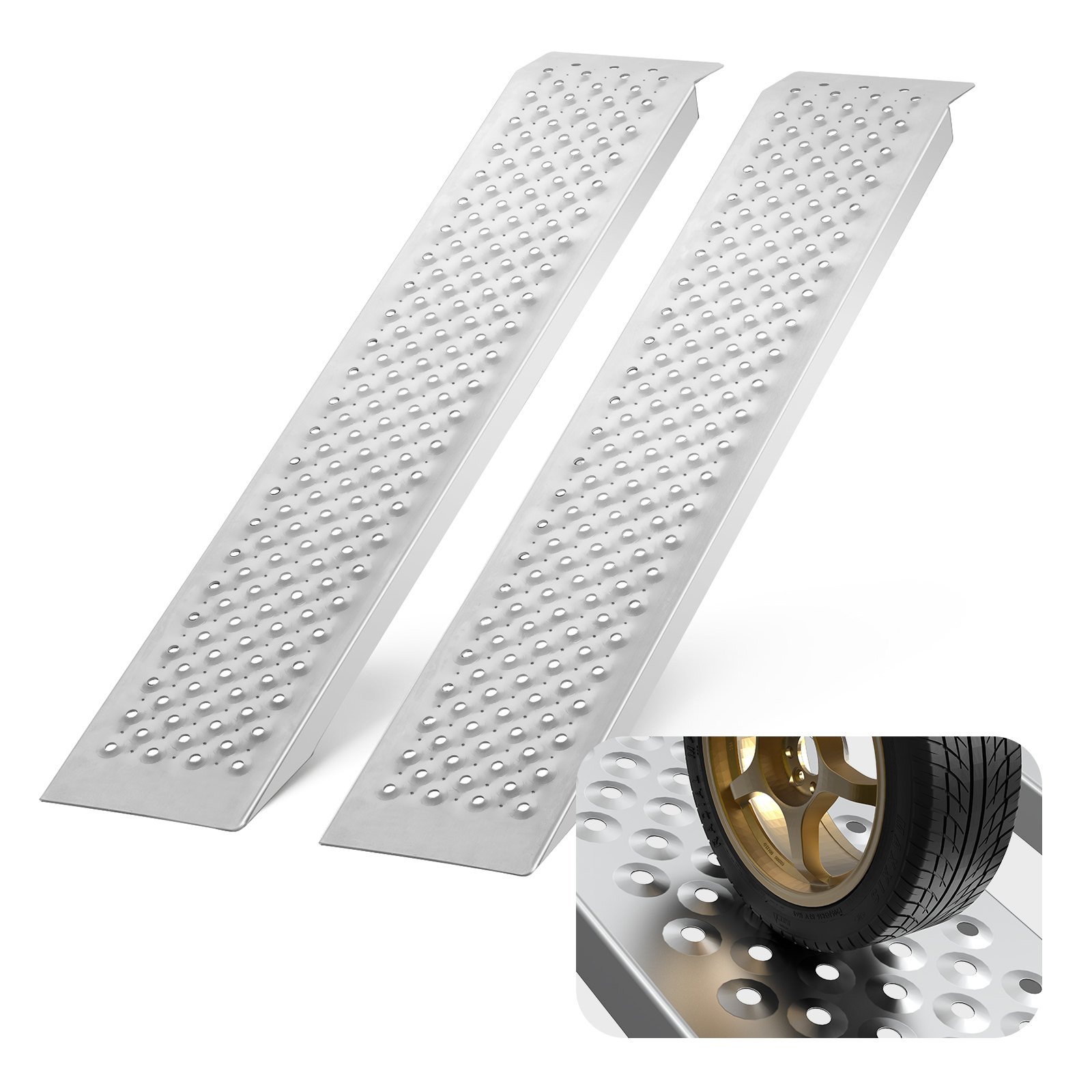 Hliníkové rampy VEVOR 47,2" x 8,5" Nakládací rampy s kapacitou 880 LBS 2ks