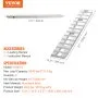 VEVOR 182.9x38.1 cm Aluminum Ramps 2721.6 kg Capacity Loading Ramps 2PCS