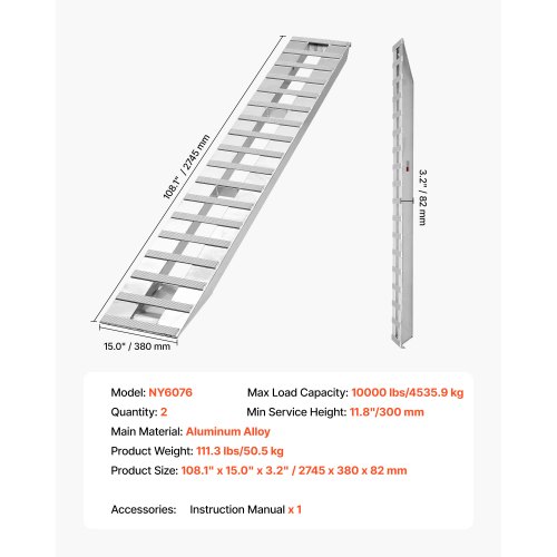 Alumiiniumist pealesõiduteed 2745 x 380 mm, 4,5 t, 2 tk — pilt 7