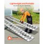 VEVOR Loading Ramps, 2 Pcs 2400 x 380 mm, Durable Aluminum and Heavy-Duty Trailer Ramp Set with Anti-Slip Plates, 2721.6 kg Combined Capacity, for Carts, Farm Tractors, ATVs, Lawn Mowers, Motorcycles
