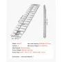 VEVOR Loading Ramps, 2 Pcs 2400 x 380 mm, Durable Aluminum and Heavy-Duty Trailer Ramp Set with Anti-Slip Plates, 2721.6 kg Combined Capacity, for Carts, Farm Tractors, ATVs, Lawn Mowers, Motorcycles