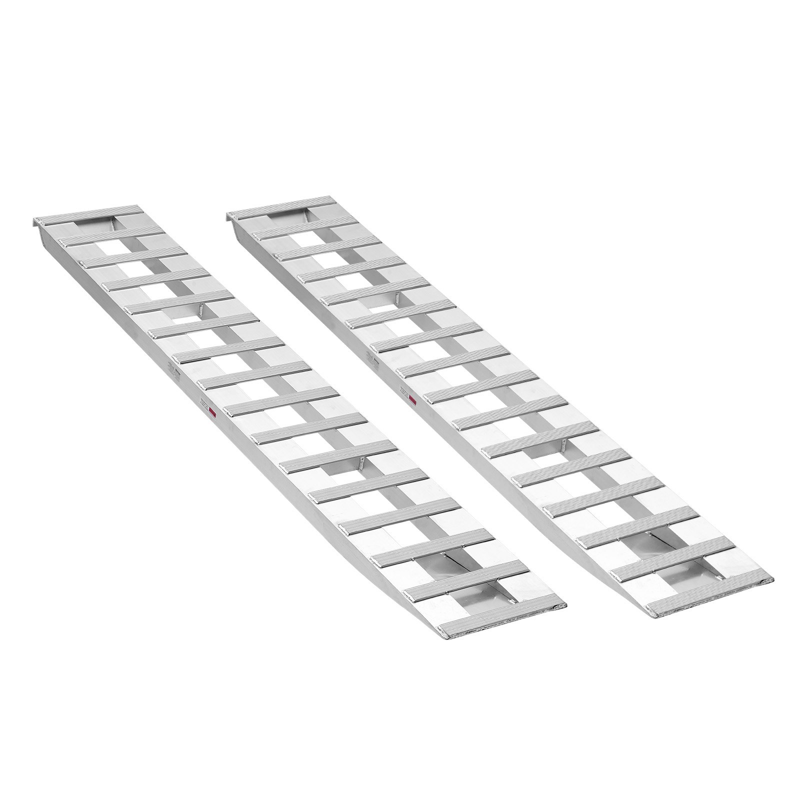 VEVOR Loading Ramps, 2 Pcs 2400 x 380 mm, Durable Aluminum and Heavy-Duty Trailer Ramp Set with Anti-Slip Plates, 2721.6 kg Combined Capacity, for Carts, Farm Tractors, ATVs, Lawn Mowers, Motorcycles