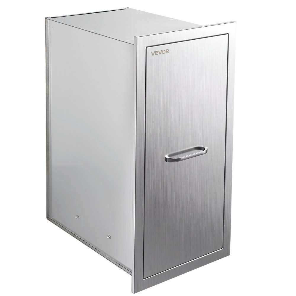 VEVOR Outdoor Kitchen Trash Drawer, 67.3 x 47 x 34.3 cm (WxHxD), No Bin, for BBQ Island Storage, Patio Bars and Grill Station, with Handle, Built-In BBQ Island Drawers Organize Cookware Accessories