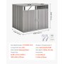 VEVOR Trash Can Storage, 2 x 52.79 Gal Trash Bin Storage Shed Outdoor, Galvanized Steel Horizontal Storage Cabinet Waterproof, Lockable Garbage Can Storage Shed, for Garden, Backyard and Patio Use