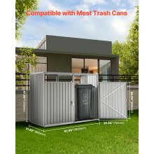 Trash Can Storage Garbage Can Storage Shed 2 x 52.79 Gal for Trash Cans