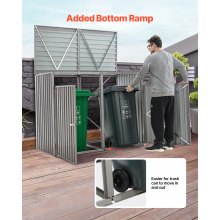 Trash Can Storage Garbage Can Storage Shed 2 x 52.79 Gal for Trash Cans