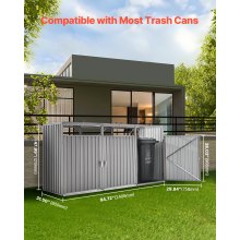 Trash Can Storage Garbage Can Storage Shed 3 x 52.79 Gal for Trash Cans