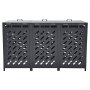 VEVOR Trash Can Storage, 3 x 52.79 Gal Trash Bin Storage Shed Outdoor, Horizontal Waterproof Storage Cabinet with Chain Lid, Lockable Garbage Can Storage Shed, for Trash Can, Garden, Backyard & Patio