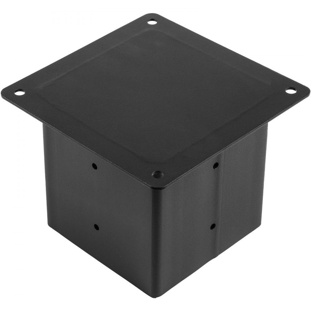 VEVOR Pergola Kit Steel Brackets, 6" x 6" Pergola Brackets Post, 8 pcs Pergola Brackets Boot, Powder-Coated Pergola Bracket Shoulder, Carbon Steel Extension Pergola Bracket with 3-Way 90° Corner