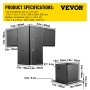 VEVOR Pergola Kit Steel Brackets, 6" x 6" Pergola Brackets Post, 8 pcs Pergola Brackets Boot, Powder-Coated Pergola Bracket Shoulder, Carbon Steel Extension Pergola Bracket with 3-Way 90° Corner