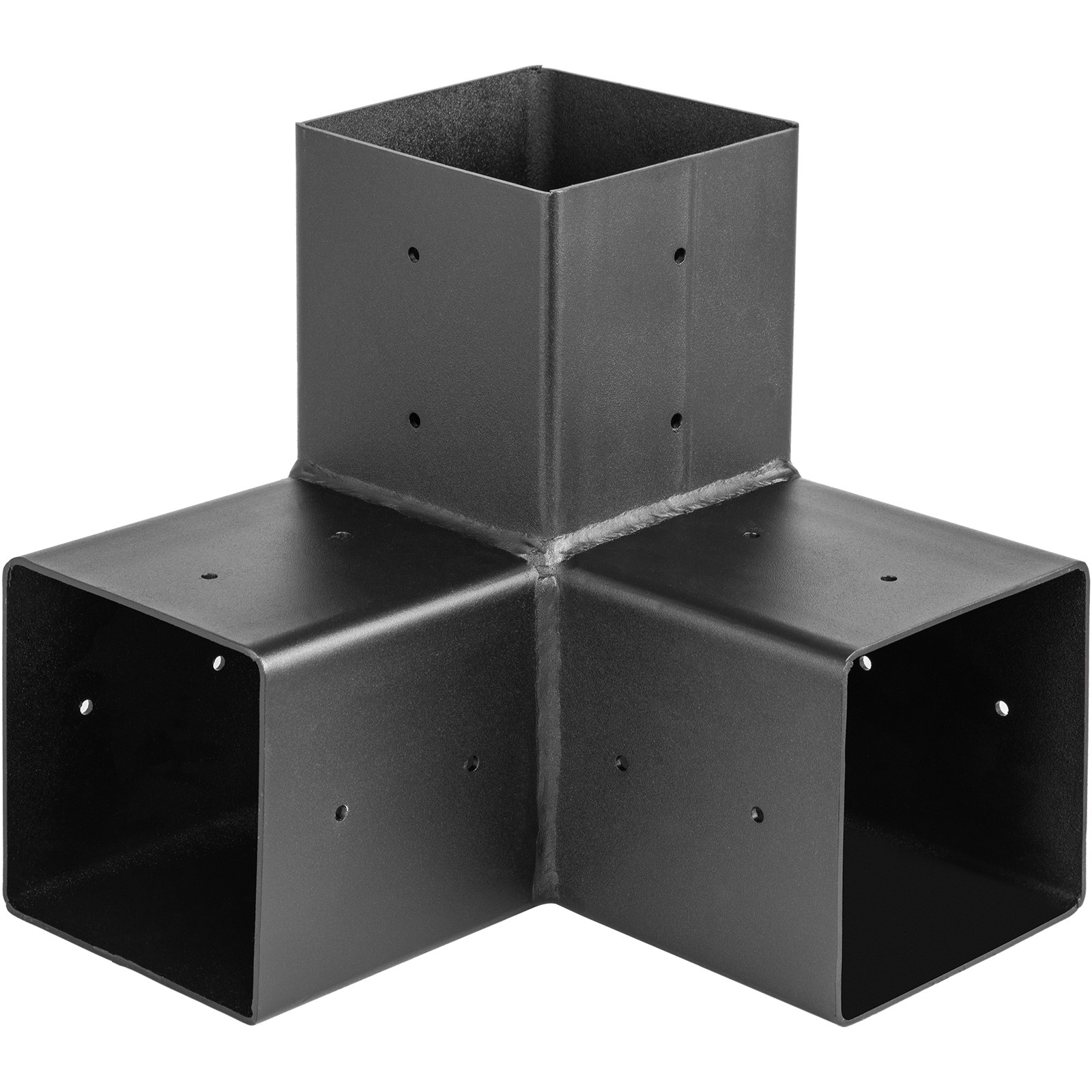 VEVOR Pergola Kit Steel Brackets, 6" x 6" Pergola Brackets Post, 8 pcs Pergola Brackets Boot, Powder-Coated Pergola Bracket Shoulder, Carbon Steel Extension Pergola Bracket with 3-Way 90° Corner