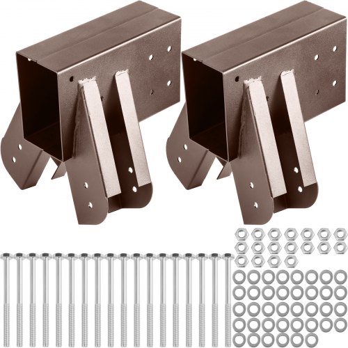 Vevor Swing Set Bracket Swing Kit2 Pcsa-frame Swing Setend Bracket-brown