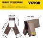 Vevor Swing Set Bracket Swing Kit2 Pcsa-frame Swing Setend Bracket-brown