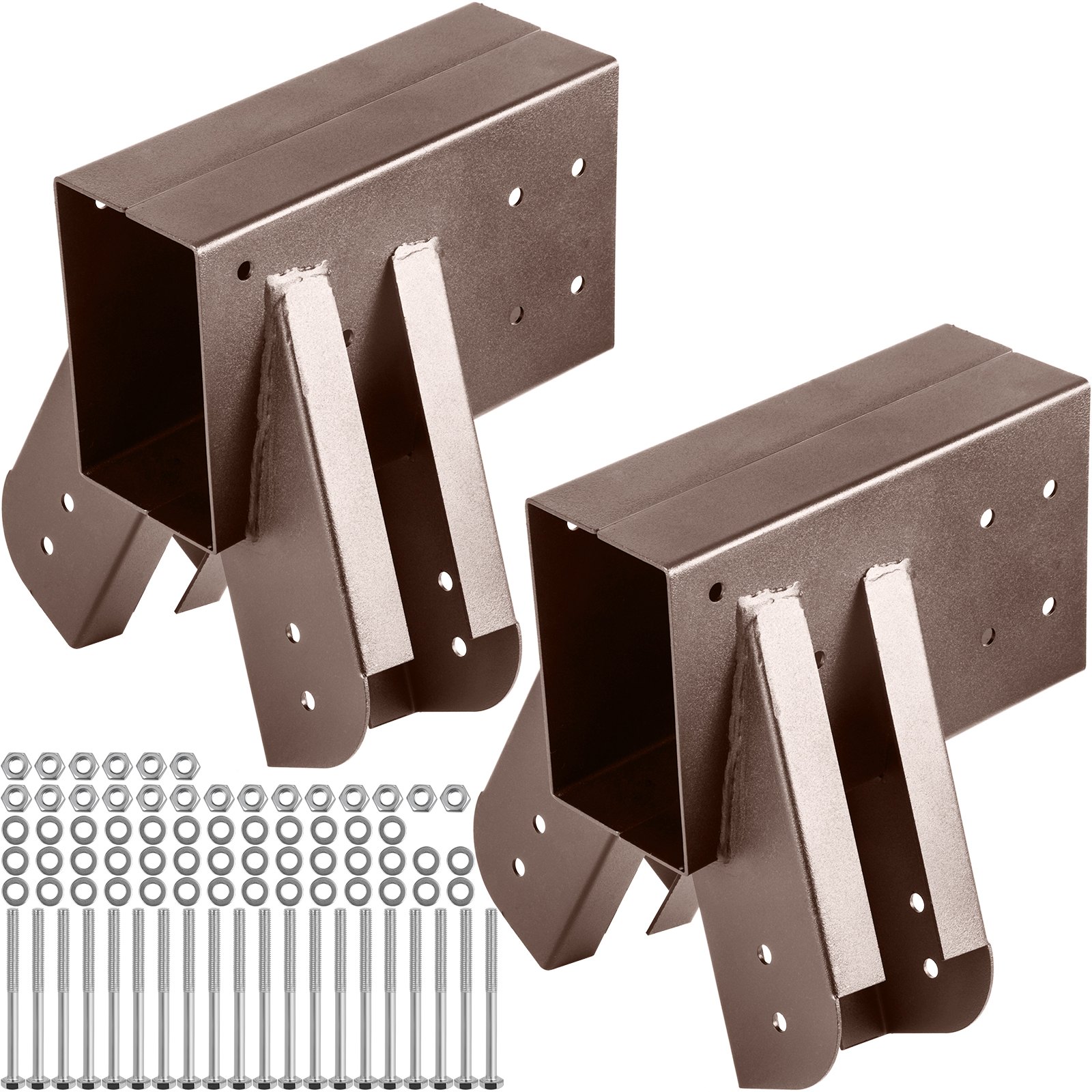 Vevor Swing Set Bracket Swing Kit2 Pcsa-frame Swing Setend Bracket-brown