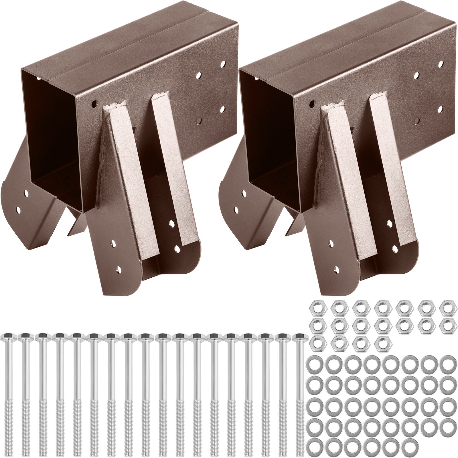 Vevor Swing Set Bracket Swing Kit2 Pcsa-frame Swing Setend Bracket-brown