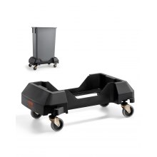 VEVOR Trash Can Dolly, Fit 16/23 Gallon Containers, Slim Trash Can Roller Base with 4 Lockable Wheels, 200lbs Weight Capacity, Heavy Duty Barrel Dolly, Smooth & Quiet Rolling Plastic Bin Dolly