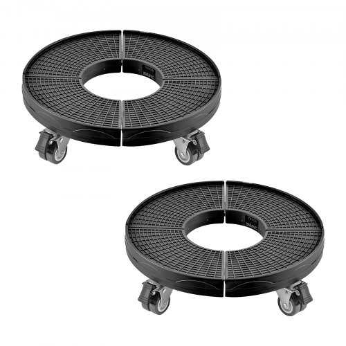 Carrito Con Ruedas Para Botes De Basura De 20 A 55 Galones - Base Redonda Con 4 Ruedas Bloqueables, Capacidad 227 Kg