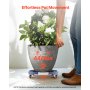 VEVOR Round Trash Can Dolly with Wheels 15-22.8 in Adjustable Plastic Bin Dolly