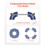 VEVOR Round Trash Can Dolly with Wheels 15-22.8 in Adjustable Plastic Bin Dolly