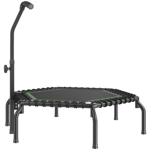 Mini Trampoline Pliable 102 Cm – Charge 150 Kg, Poignée Réglable 4 Niveaux, Silencieux, Pour Adulte, Intérieur/extérieur !