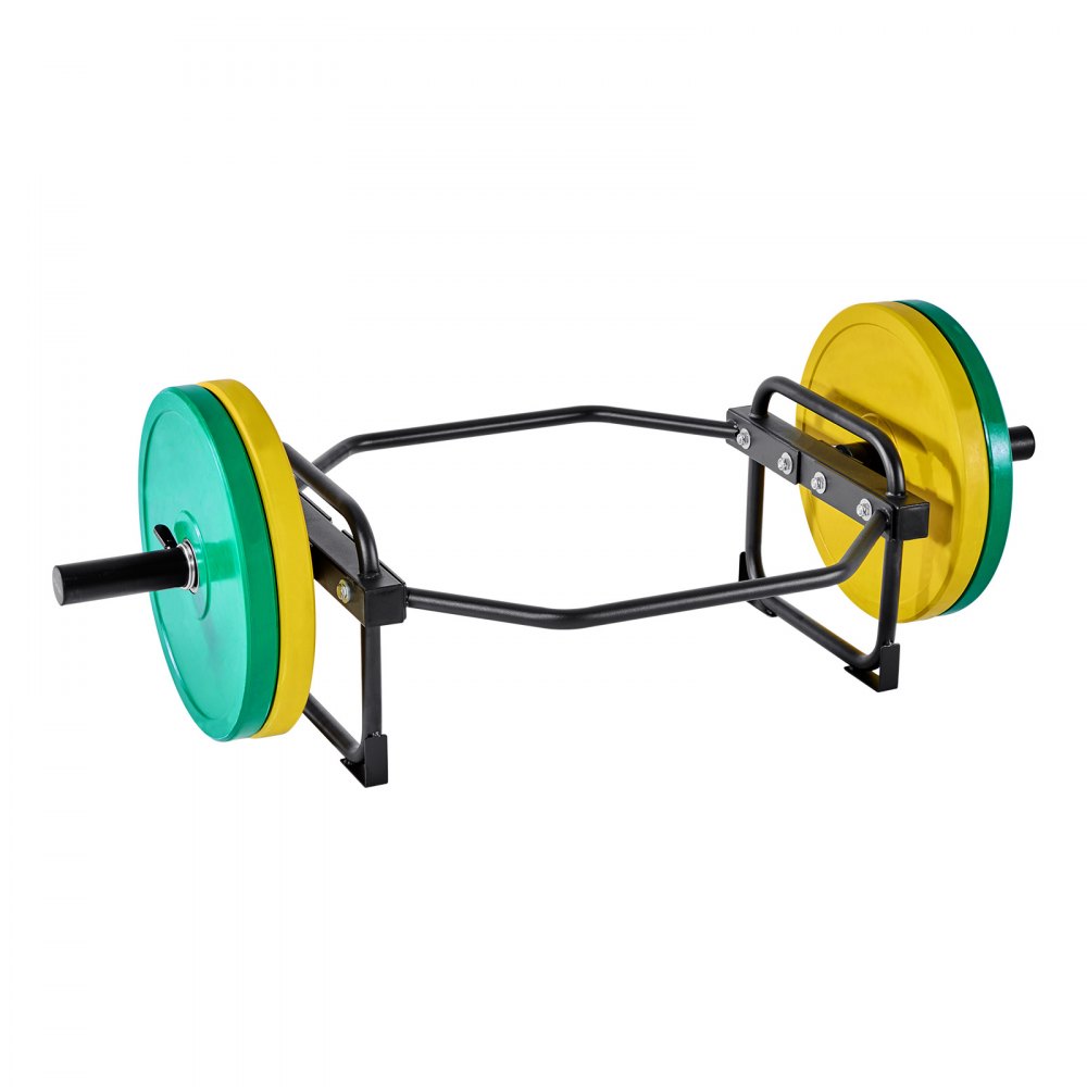 VEVOR Trap Bar Hex Bar, 50mm Hex Barbell, 240 kg Capacity Shrug Bars, Weightlifting and Strength Training Equipment, Home Gym for Squats, Deadlifts, Shoulder Presses, Black