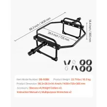 Trap Bar Hex Bar Barbell Weightlifting for Squat Shrug Deadlift 2in