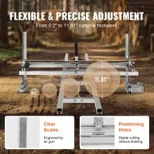 VEVOR Chainsaw Mill and Rail Mill Guide System, Portable Sawmill 14"-36" Guide Bar, 9ft Aluminum Saw Milling Rail Guide with Chainsaw Planking Mill for Woodworkers and Carpenters