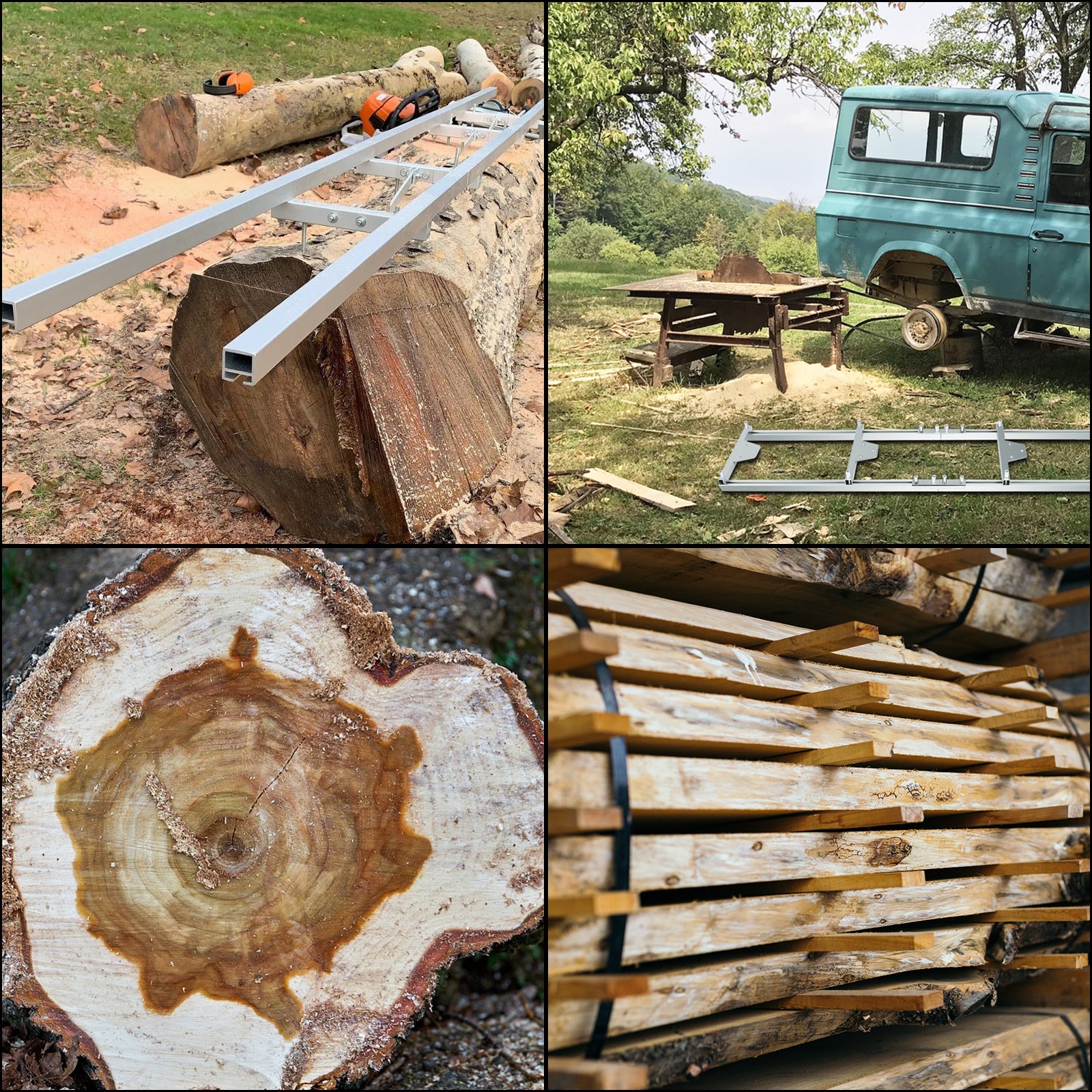 Chainsaw rail Mill Guide System 5ft 1.5m 2 Reinforce Trees Durable Reliable