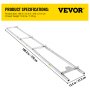 VEVOR Rail Mill Guide System 9 FT Chainsaw Mill Rail Guide with 4 Wood Fixing Plate Rail Mill Guide Used in Combination with The Saw Mill