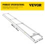 VEVOR Rail Mill Guide System 9 FT Chainsaw Mill Rail Guide with 4 Wood Fixing Plate Rail Mill Guide Used in Combination with The Saw Mill (5FT-RMG)
