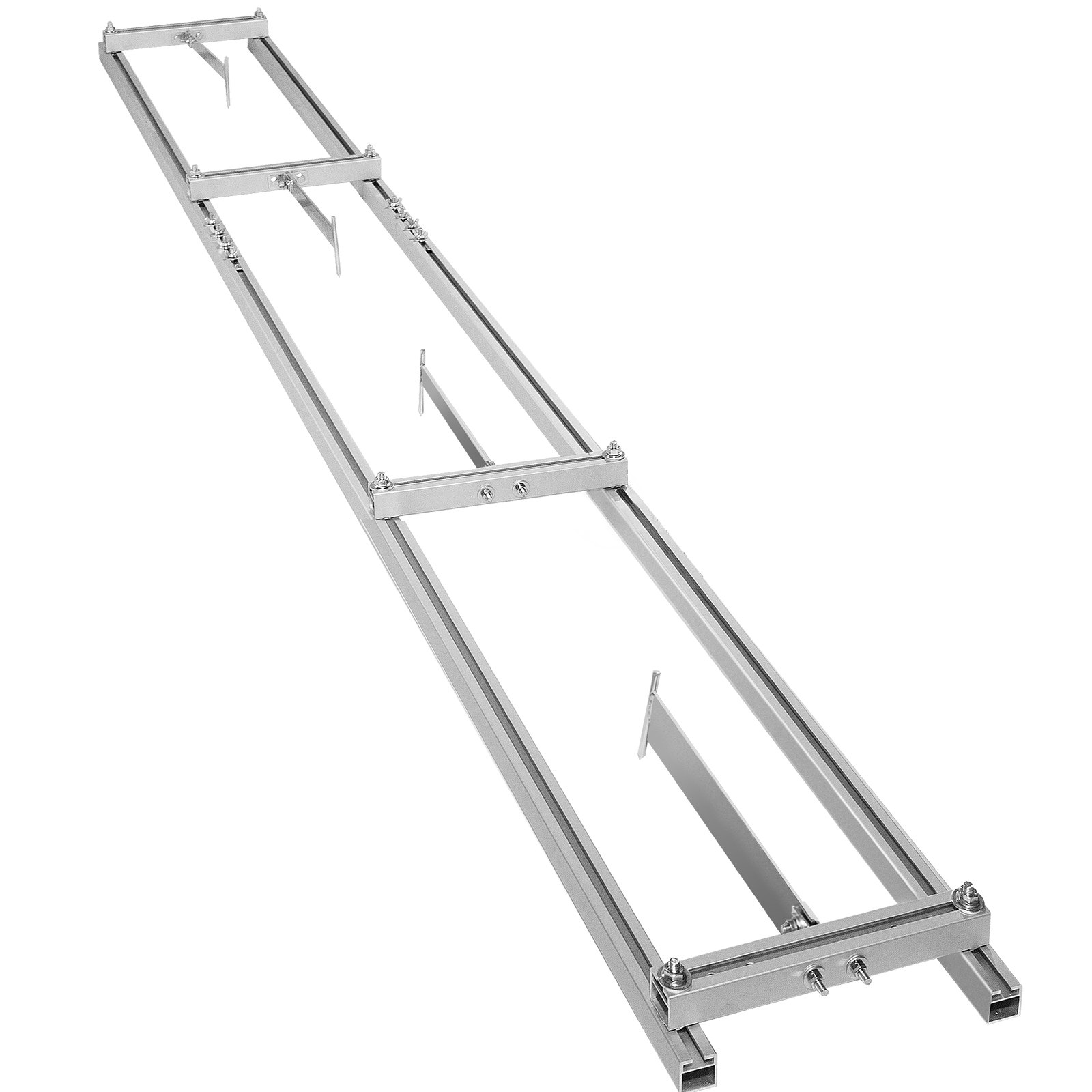 VEVOR Rail Mill Guide System, 6 ft Milling Guide, 2 Crossbar Kits Chainsaw Mill Rail Guide, Aluminum Saw Mill Rail System Work with Chainsaw Mills, with Chainsaw Sharpening Vise and Work Gloves.