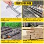 VEVOR Chainsaw Mill Rail Guide, 9 ft Milling Guide, 3 Crossbar Kits Rail Mill Guide System, Aluminum Saw Mill Rail System Work with Chainsaw Mills, with Chainsaw Sharpening Vise and Work Gloves.