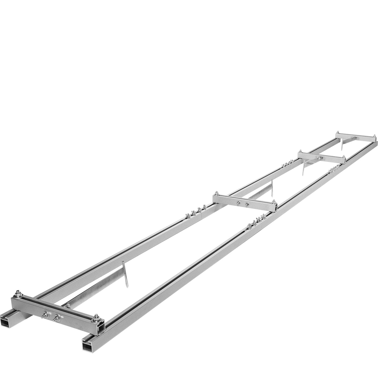 VEVOR Chainsaw Mill Rail Guide, 9 ft Milling Guide, 3 Crossbar Kits Rail Mill Guide System, Aluminum Saw Mill Rail System Work with Chainsaw Mills, with Chainsaw Sharpening Vise and Work Gloves.