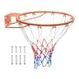 VEVOR Basketball Rim, Wall Door Mounted Basketball Hoop, Heavy Duty Q235 Basketball Flex Rim Goal Replacement with Net, Standard 18" Indoor and Outdoor Hanging Basketball Hoop for Kids Adults
