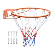 VEVOR στεφάνι μπάσκετ, στεφάνι μπάσκετ επιτοίχιας πόρτας, αντικατάσταση τέρματος μπάσκετ Q235 βαρέως τύπου Q235 με δίχτυ, στάνταρ κρεμαστή στεφάνη μπάσκετ εσωτερικού και εξωτερικού χώρου 18" για παιδιά ενήλικες