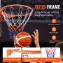 VEVOR Basketfälg, väggdörrmonterad basketbåge, Heavy Duty Q235 Basket Flex Rim Målbyte med nät, Standard 18" hängande basketbåge för både inomhus och utomhus för barn Vuxna