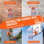 VEVOR Basketball Rim, Wall Door Mounted Basketball Hoop, Heavy Duty Q235 Basketball Flex Rim Goal Replacement with Net, Standard 18" Indoor and Outdoor Hanging Basketball Hoop for Kids Adults