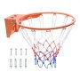 VEVOR Basketfälg, väggdörrmonterad basketbåge, Heavy Duty Q235 Basket Flex Rim Målbyte med nät, Standard 18" hängande basketbåge för både inomhus och utomhus för barn Vuxna