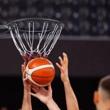 VEVOR Basketball Rim, Wall Door Mounted Basketball Hoop, Heavy Duty Q235 Basketball Flex Rim Goal Replacement with Net and Double Spring, Standard 18" Indoor Outdoor Hanging Hoop for Kids Adults