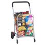 VEVOR Folding Shopping Cart Utility Grocery Basket Cart Shopping Wheels 110 lbs