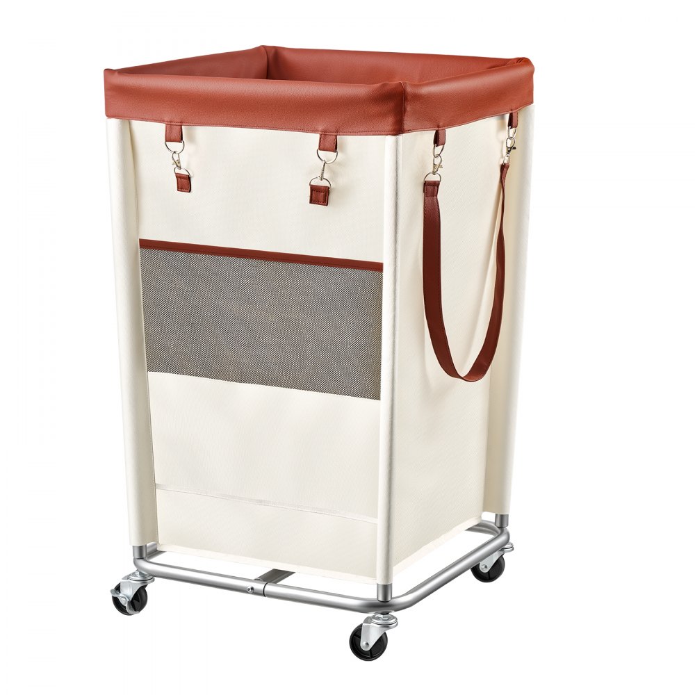 VEVOR Laundry Basket on Wheels, 40.7 Gal/154 L Rolling Laundry Hamper, 45kg Capacity Dirty Clothes Storage Hamper Cart, Sturdy Steel Frame with Waterproof Bag for Bedroom Bathroom Laundry Rooms