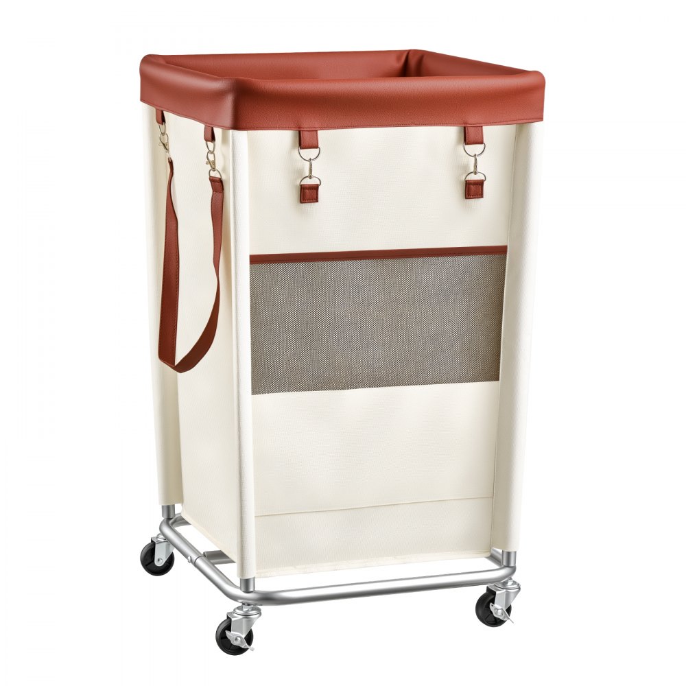 VEVOR Laundry Basket on Wheels, 40.7 Gal/154 L Rolling Laundry Hamper, 45kg Capacity Dirty Clothes Storage Hamper Cart, Sturdy Steel Frame with Waterproof Bag for Bedroom Bathroom Laundry Rooms