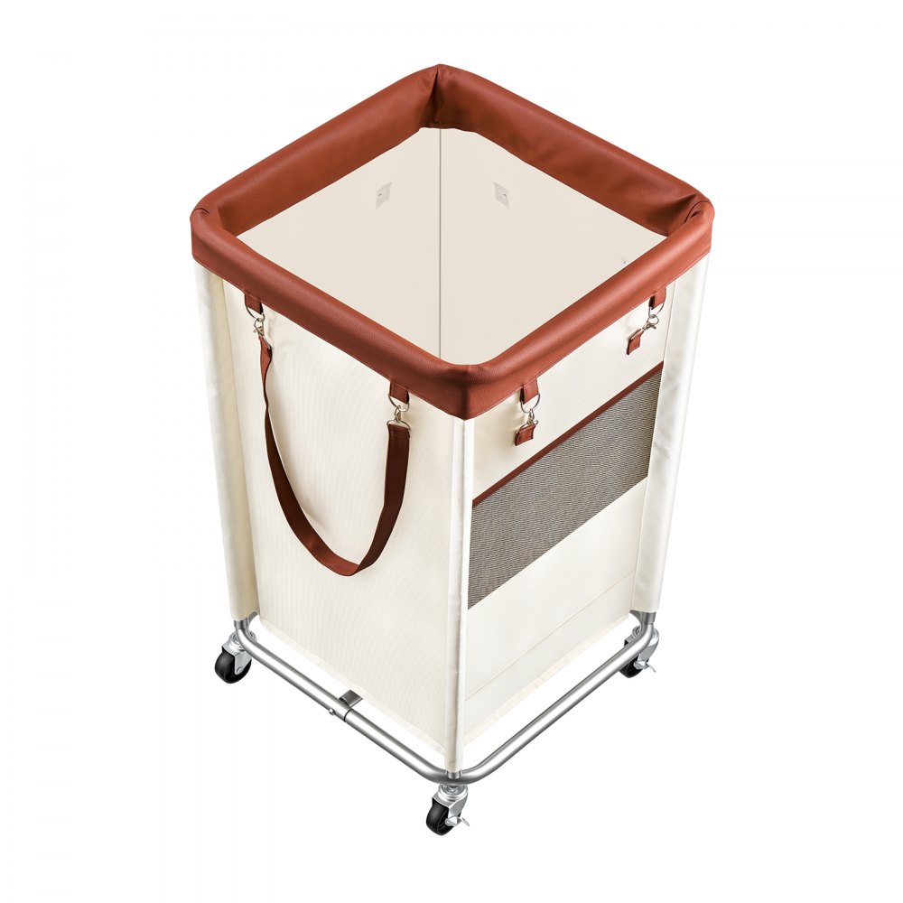 VEVOR Laundry Basket on Wheels, 40.7 Gal/154 L Rolling Laundry Hamper, 45kg Capacity Dirty Clothes Storage Hamper Cart, Sturdy Steel Frame with Waterproof Bag for Bedroom Bathroom Laundry Rooms
