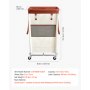 VEVOR Laundry Basket on Wheels, 40.7 Gal/154 L Rolling Laundry Hamper, 45kg Capacity Dirty Clothes Storage Hamper Cart, Sturdy Steel Frame with Waterproof Bag for Bedroom Bathroom Laundry Rooms